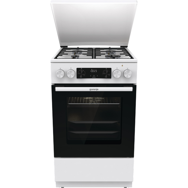 Gorenje GK5C64WH fehér, szabadonálló, gáz, kombinált, főzőzóna: 4, sütő:70L, grill, tűzhely (Újszerű)