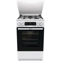 Gorenje GK5C64WH fehér, szabadonálló, gáz, kombinált, főzőzóna: 4, sütő:70L, grill, tűzhely (Újszerű)