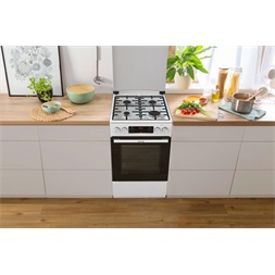 Gorenje GK5C64WH fehér, szabadonálló, gáz, kombinált, főzőzóna: 4, sütő:70L, grill, tűzhely (Újszerű)
