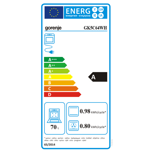 Gorenje GK5C64WH kombinált gáztűzhely