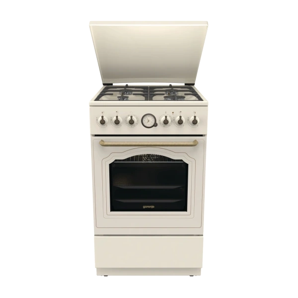 Gorenje GKS5C71CLI bézs, szabadonálló, gáz, kombinált, főzőzóna:4, sütőtér:70L, tűzhely