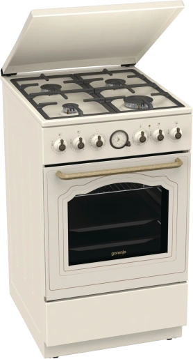 Gorenje GKS5C71CLI bézs, szabadonálló, gáz, kombinált, főzőzóna:4, sütőtér:70L, tűzhely