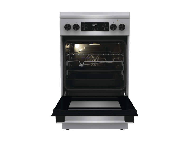Gorenje GKS5C71XF Inox, szabadonálló, gáz, kombinált, főzőzóna: 4, sütő:70L, grill, tűzhely