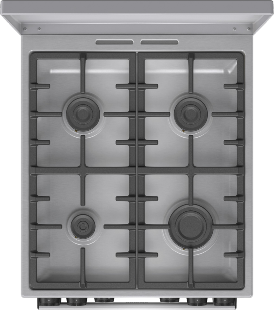 Gorenje GKS5C71XF Inox, szabadonálló, gáz, kombinált, főzőzóna: 4, sütő:70L, grill, tűzhely