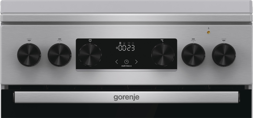 Gorenje GKS5C71XF Inox, szabadonálló, gáz, kombinált, főzőzóna: 4, sütő:70L, grill, tűzhely
