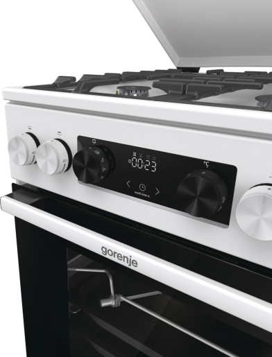 Gorenje GKS5C72WF fehér, szabadonálló, gáz, kombinált, főzőzóna: 4, sütő:70L, grill, tűzhely