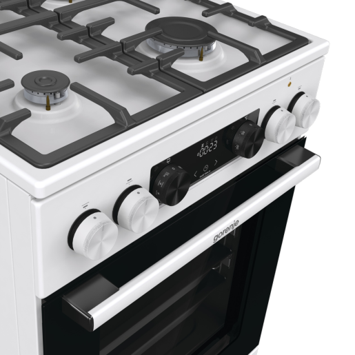 Gorenje GKS5C72WF fehér, szabadonálló, gáz, kombinált, főzőzóna: 4, sütő:70L, grill, tűzhely