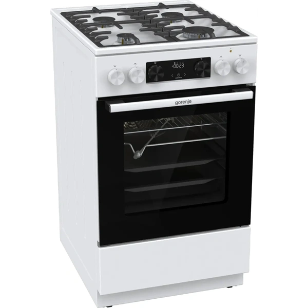 Gorenje GKS5C75WF fehér, szabadonálló, 5 égős, kombinált gáztűzhely