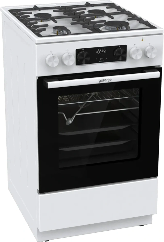 Gorenje GKS5C75WF fehér, szabadonálló, 5 égős, kombinált gáztűzhely
