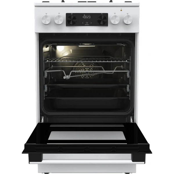 Gorenje GKS5C75WF fehér, szabadonálló, 5 égős, kombinált gáztűzhely