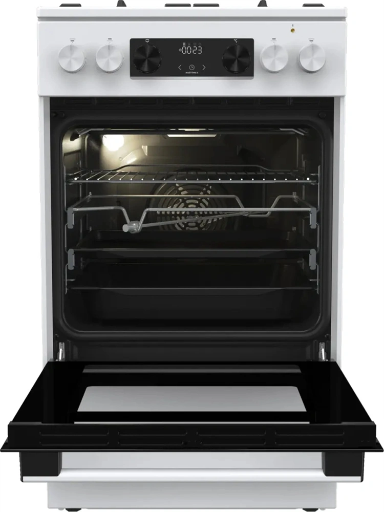 Gorenje GKS5C75WF fehér, szabadonálló, 5 égős, kombinált gáztűzhely