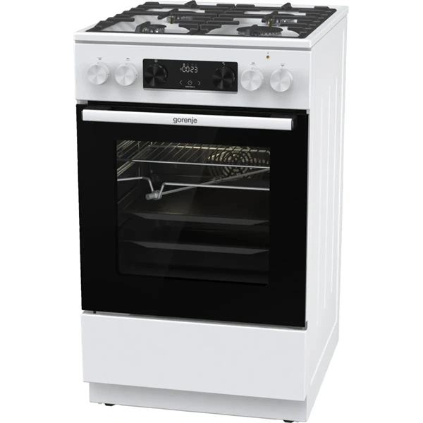 Gorenje GKS5C75WF fehér, szabadonálló, 5 égős, kombinált gáztűzhely