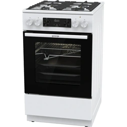 Gorenje GKS5C75WF fehér, szabadonálló, 5 égős, kombinált gáztűzhely