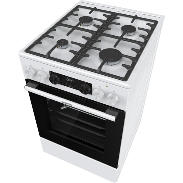 Gorenje GKS5C75WF fehér, szabadonálló, 5 égős, kombinált gáztűzhely