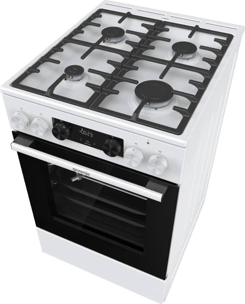 Gorenje GKS5C75WF fehér, szabadonálló, 5 égős, kombinált gáztűzhely