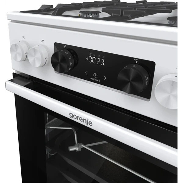 Gorenje GKS5C75WF fehér, szabadonálló, 5 égős, kombinált gáztűzhely