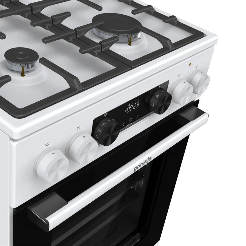 Gorenje GKS5C75WF fehér, szabadonálló, 5 égős, kombinált gáztűzhely
