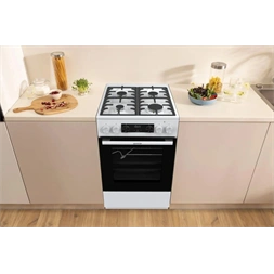 Gorenje GKS5C75WF fehér, szabadonálló, 5 égős, kombinált gáztűzhely