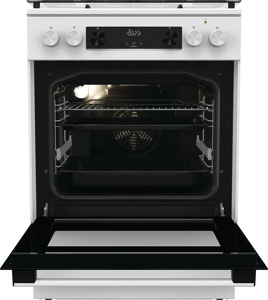 Gorenje GKS6C70WF fehér, szabadonálló, gáz, kombinált, főzőzóna: 4, sütő:71L, grill, tűzhely