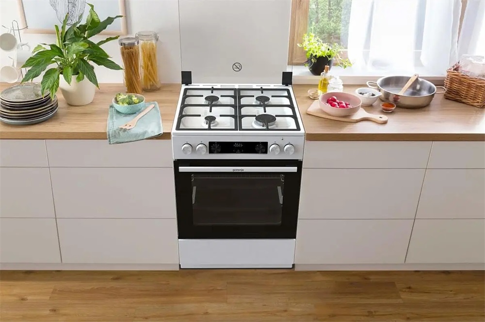 Gorenje GKS6C70WF fehér, szabadonálló, gáz, kombinált, főzőzóna: 4, sütő:71L, grill, tűzhely