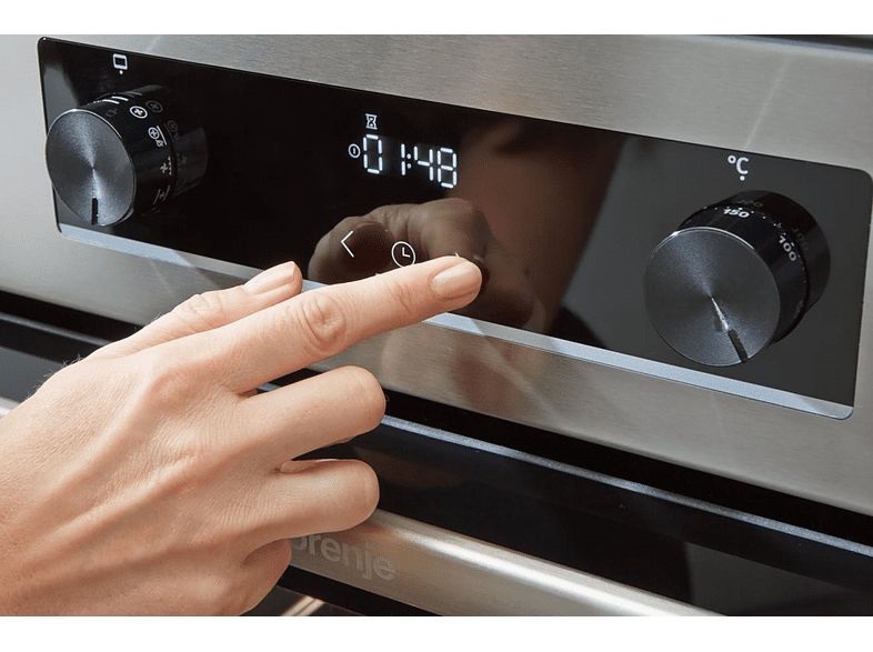 Gorenje GKS6C70XF inox, szabadonálló, gáz, kombinált, főzőzóna: 4, sütő:71L, grill, tűzhely