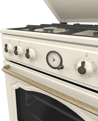 Gorenje GKS6C71CLI bézs, szabadonálló, gáz, kombinált, főzőzóna: 4, sütő:71L, grill, tűzhely