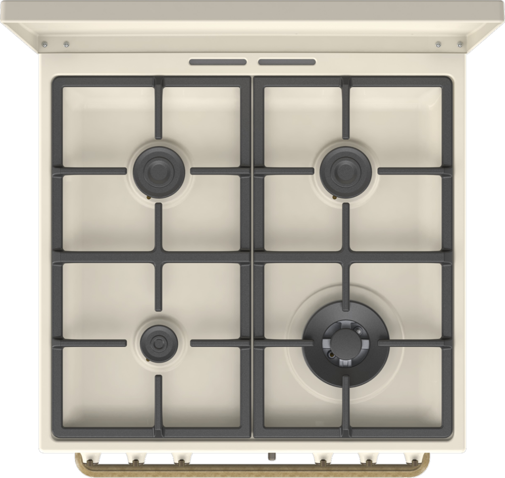 Gorenje GKS6C71CLI bézs, szabadonálló, gáz, kombinált, főzőzóna: 4, sütő:71L, grill, tűzhely