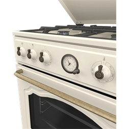 Gorenje GKS6C71CLI bézs, szabadonálló, gáz, kombinált, főzőzóna: 4, sütő:71L, grill, tűzhely