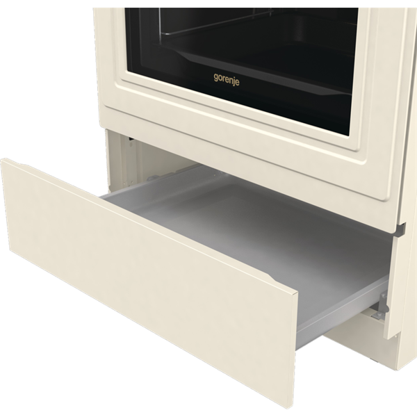 Gorenje GKS6C71CLI bézs, szabadonálló, gáz, kombinált, főzőzóna: 4, sütő:71L, grill, tűzhely