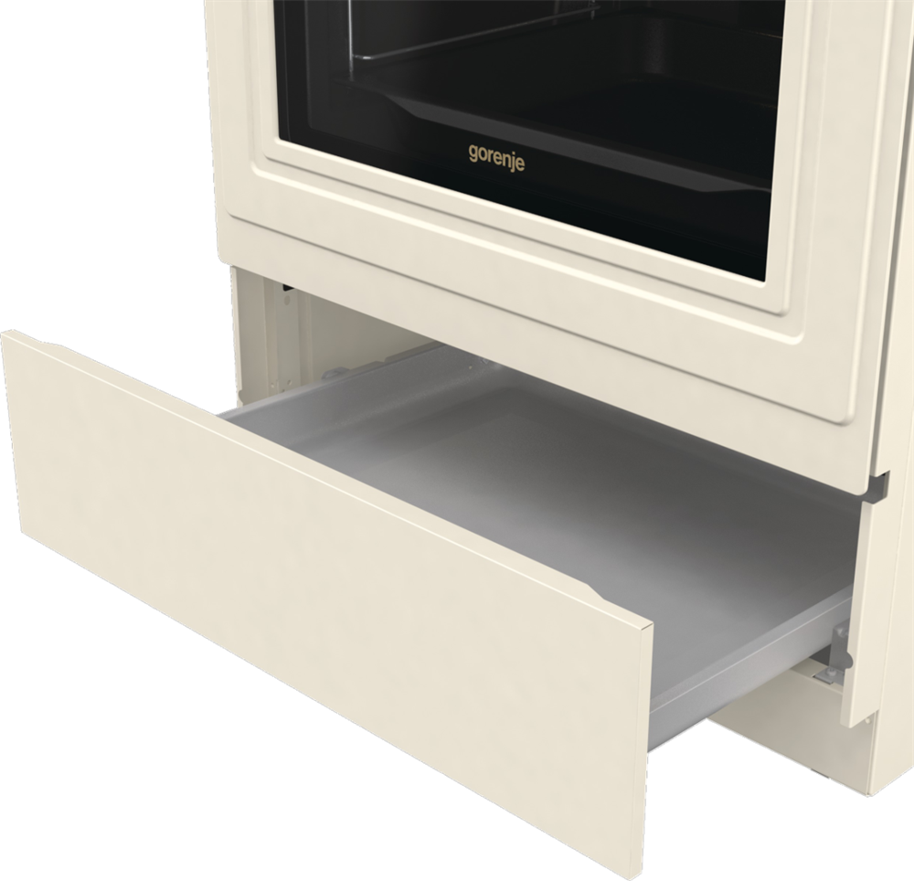Gorenje GKS6C71CLI bézs, szabadonálló, gáz, kombinált, főzőzóna: 4, sütő:71L, grill, tűzhely