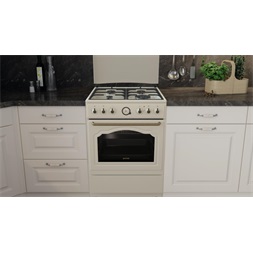 Gorenje GKS6C71CLI bézs, szabadonálló, gáz, kombinált, főzőzóna: 4, sütő:71L, grill, tűzhely