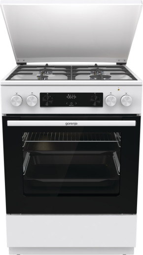 Gorenje GKS6C71WF fehér, szabadonálló, gáz, kombinált, főzőzóna: 4, sütő:71L, grill, tűzhely