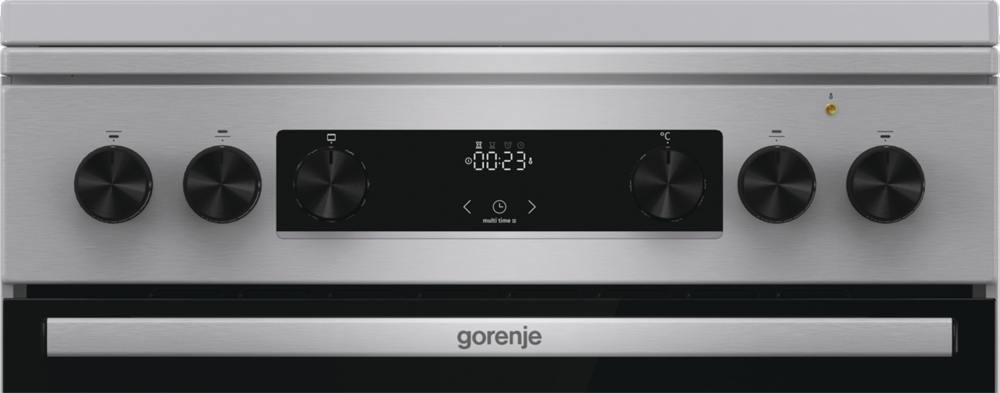 Gorenje GKS6C71XF Inox, szabadonálló, gáz, kombinált, főzőzóna: 4, sütő:71L, grill, tűzhely