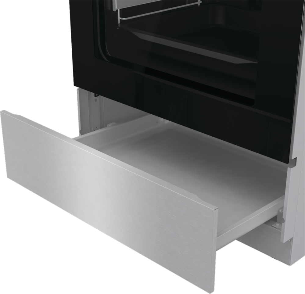 Gorenje GKS6C71XF Inox, szabadonálló, gáz, kombinált, főzőzóna: 4, sütő:71L, grill, tűzhely