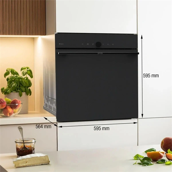 Gorenje GO66MB Pizza350C fekete, beépíthető, légkeveréses sütő