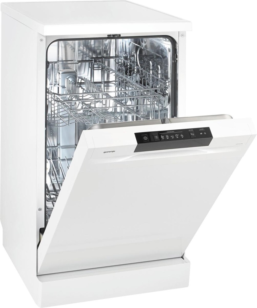 Gorenje GS520E15W fehér, programok száma: 5, keskeny szabadonálló, 9 terítékes mosogatógép 