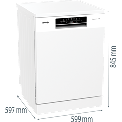 Gorenje GS643E90W fehér, programok száma: 6, szabadonálló, 16 terítékes mosogatógép 