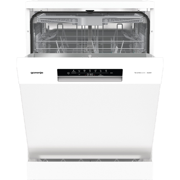 Gorenje GS643E90W fehér, programok száma: 6, szabadonálló, 16 terítékes mosogatógép 