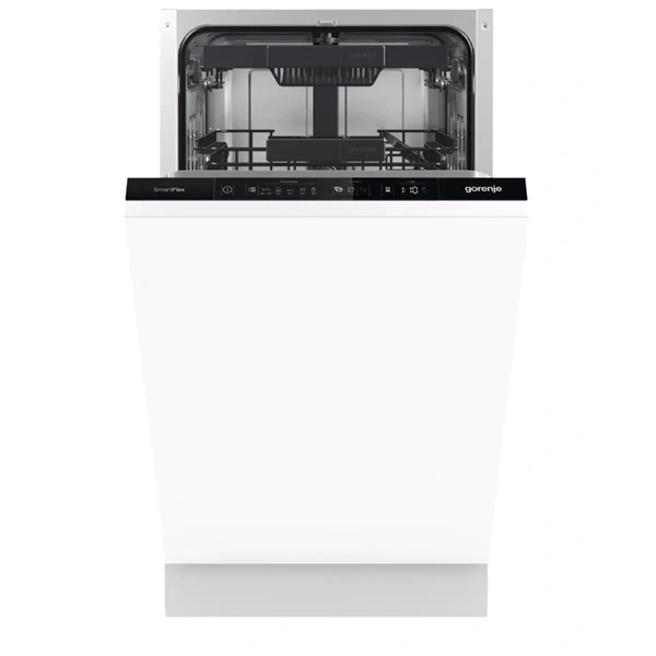 Gorenje GV543D15 fehér, beépíthető, keskeny, teljesen integrált, 45 cm, 10 terítékes, mosogatógép