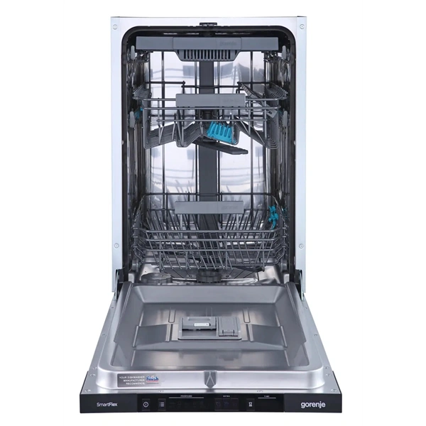 Gorenje GV543D15 fehér, beépíthető, keskeny, teljesen integrált, 45 cm, 10 terítékes, mosogatógép