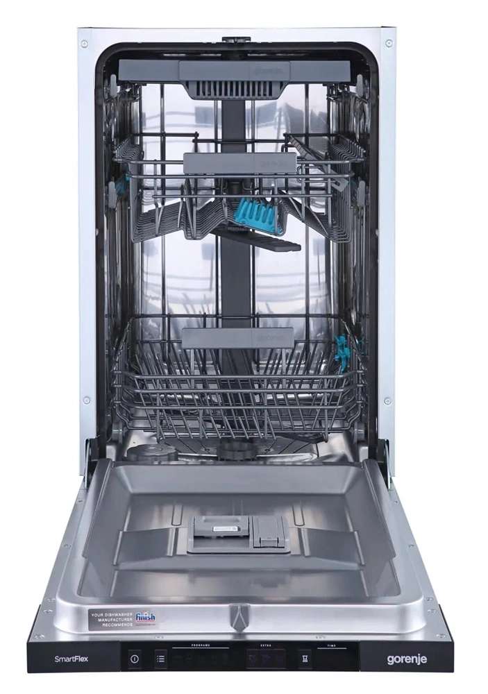 Gorenje GV543D15 fehér, beépíthető, keskeny, teljesen integrált, 45 cm, 10 terítékes, mosogatógép