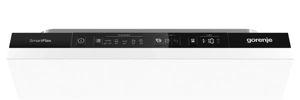 Gorenje GV543D15 fehér, beépíthető, keskeny, teljesen integrált, 45 cm, 10 terítékes, mosogatógép