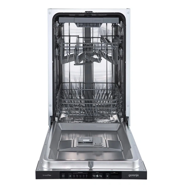 Gorenje GV573B15 fehér, beépíthető, keskeny, teljesen integrált, 45 cm, 10 terítékes, mosogatógép