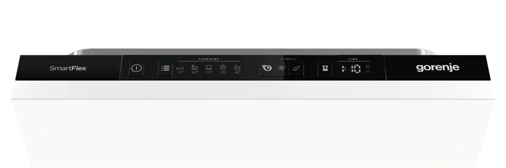 Gorenje GV573B15 fehér, beépíthető, keskeny, teljesen integrált, 45 cm, 10 terítékes, mosogatógép