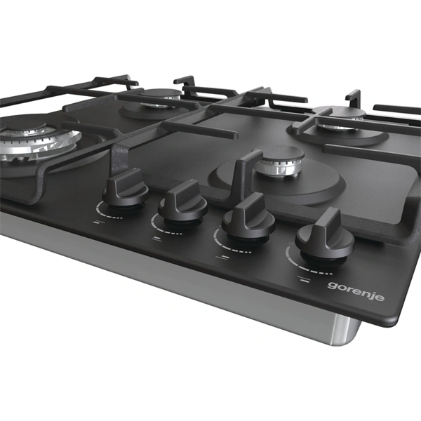 Gorenje GW641BFB fekete, beépíthető, gáz, főzőzóna: 3 +1 wok égőfej, beépíthető méret: 56cm, főzőlap
