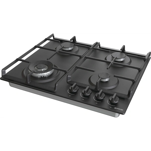 Gorenje GW641BFB fekete, beépíthető, gáz, főzőzóna: 3 +1 wok égőfej, beépíthető méret: 56cm, főzőlap