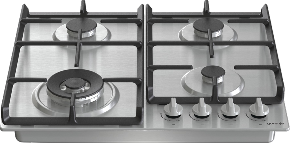 Gorenje GW641EX inox, beépíthető, gáz, főzőzóna: 3 +1 wok égőfej, beépíthető méret: 56cm, főzőlap