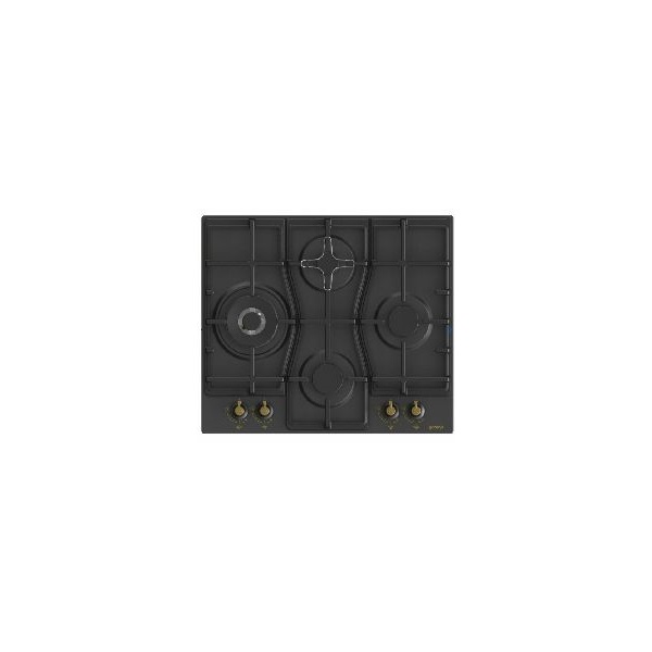 Gorenje GW6D42CLB, matt fekete, beépíthető, gáz,  főzőzóna: 4, beépíthető méret: 52 cm, főzőlap