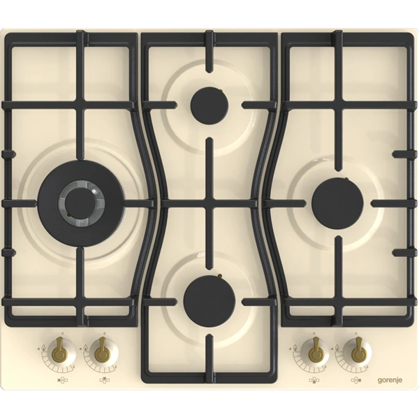 Gorenje GW6D42CLI elefántcsontszín, beépíthető, gáz, főzőzóna:4, beépíthető méret:56cm, főzőlap