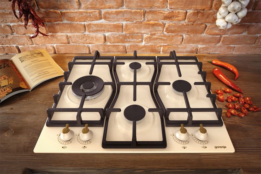 Gorenje GW6D42CLI elefántcsontszín, beépíthető, gáz, főzőzóna:4, beépíthető méret:56cm, főzőlap